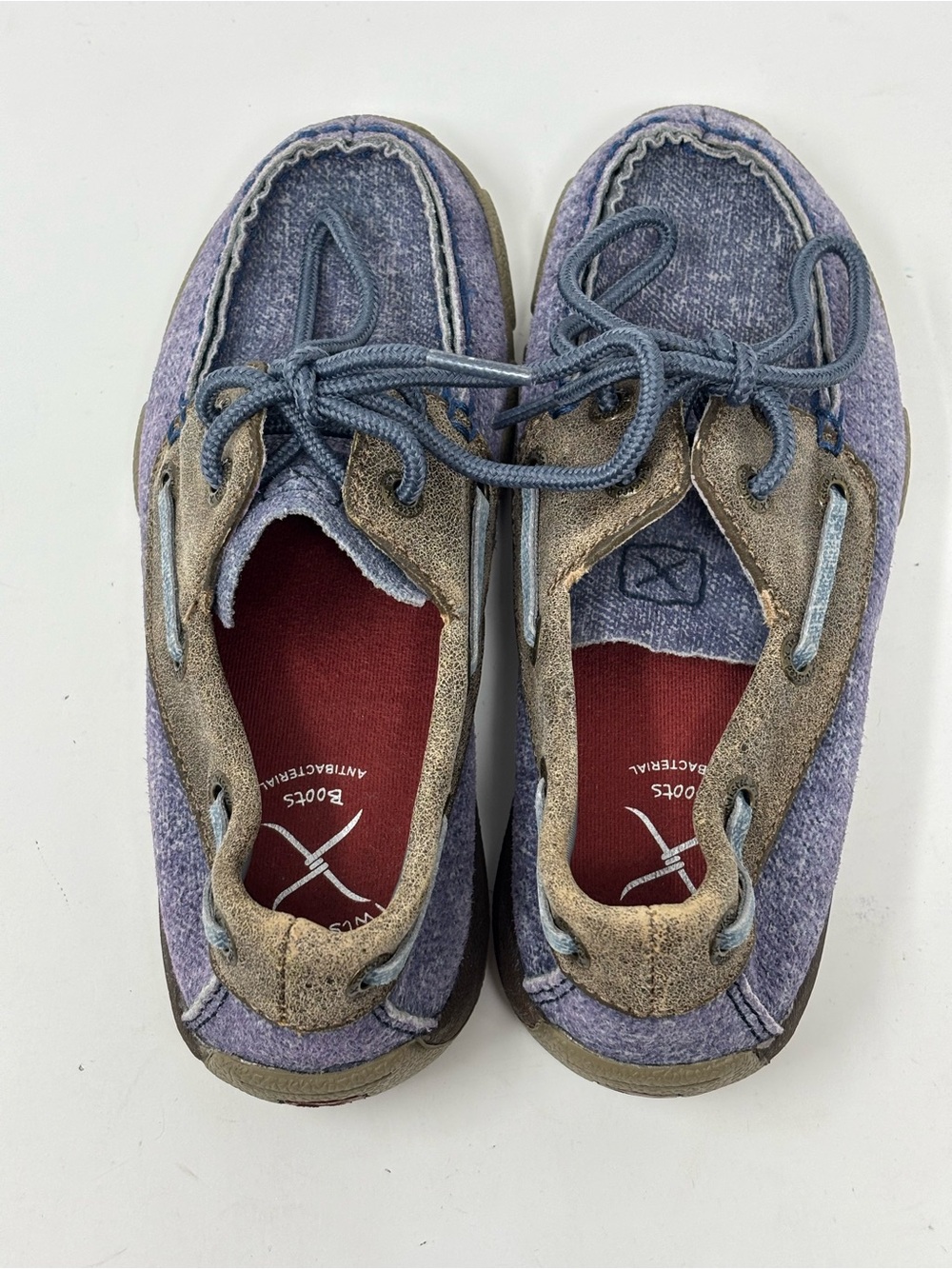 Twisted X Youth driving Mocs boat shoes size 12.5 - Picture 4 of 12